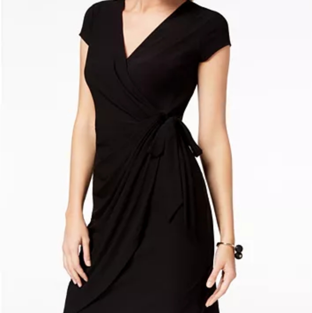 INC Faux-Wrap Dress
